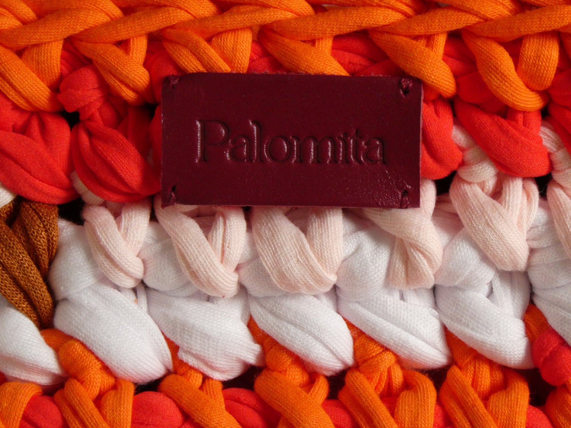 Sac crochet multicolore fait main en tissu recyclé – Collection Grace Palomita