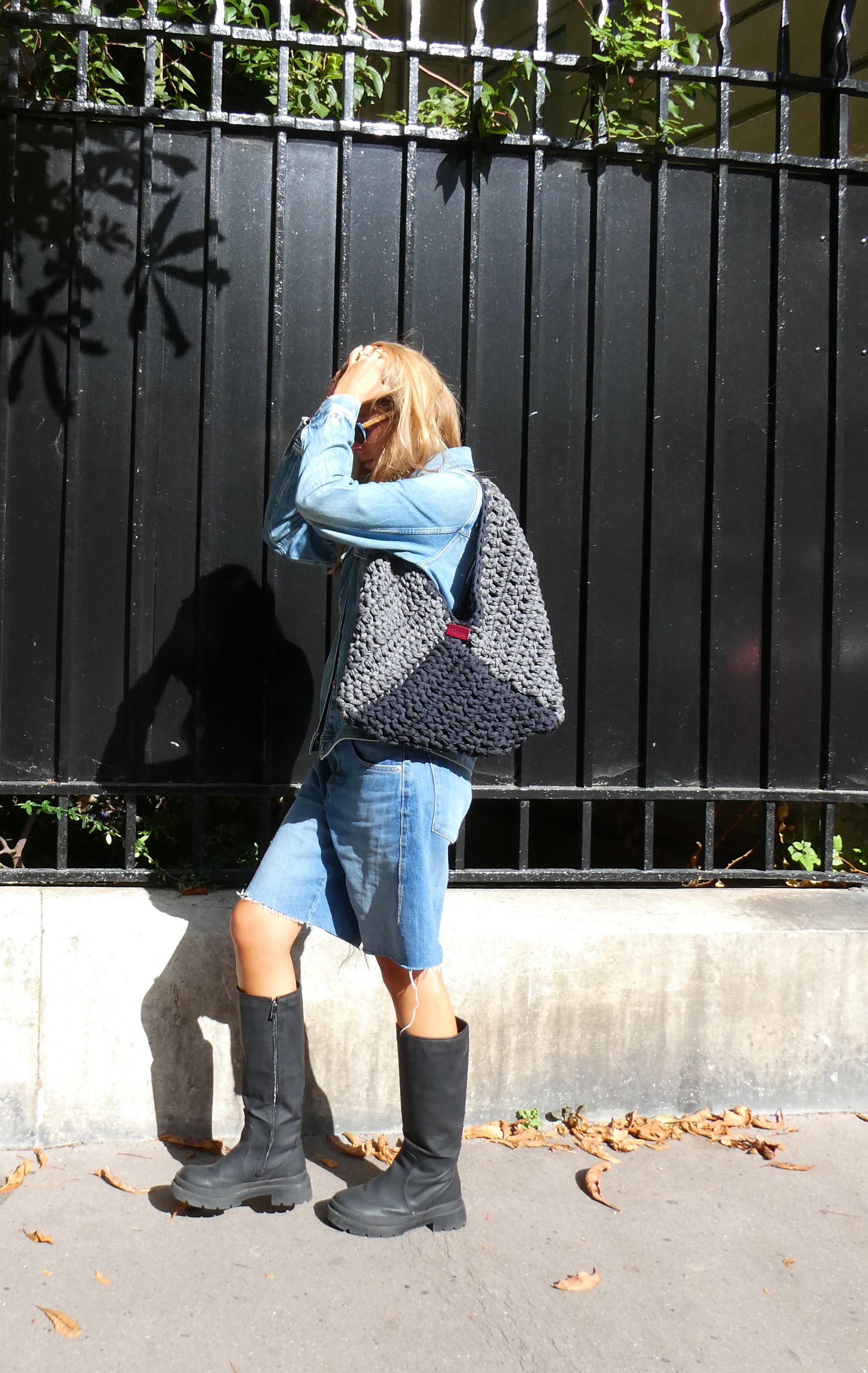 Maxi Georges Onyx - sac en crochet