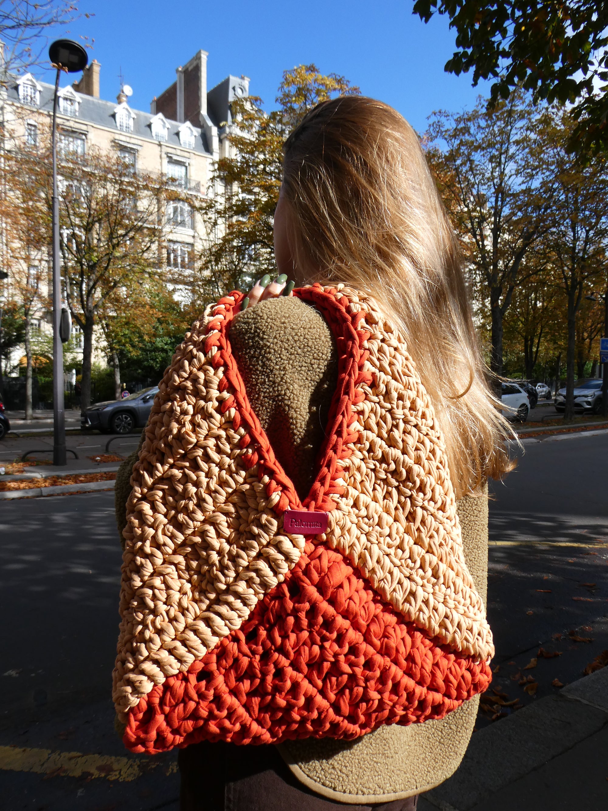 Maxi Georges Pumpkin - sac en crochet