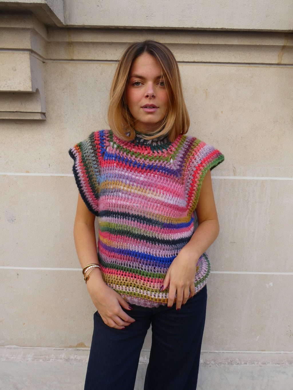 Giuletta – Pull sans manches au crochet