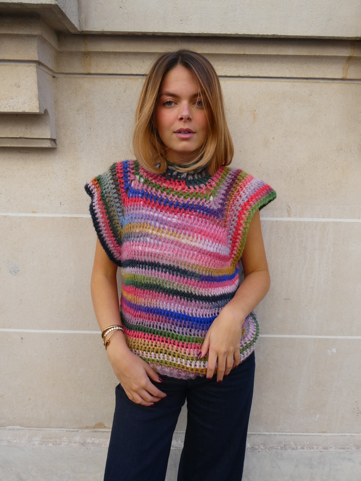 Giuletta – Pull sans manches au crochet