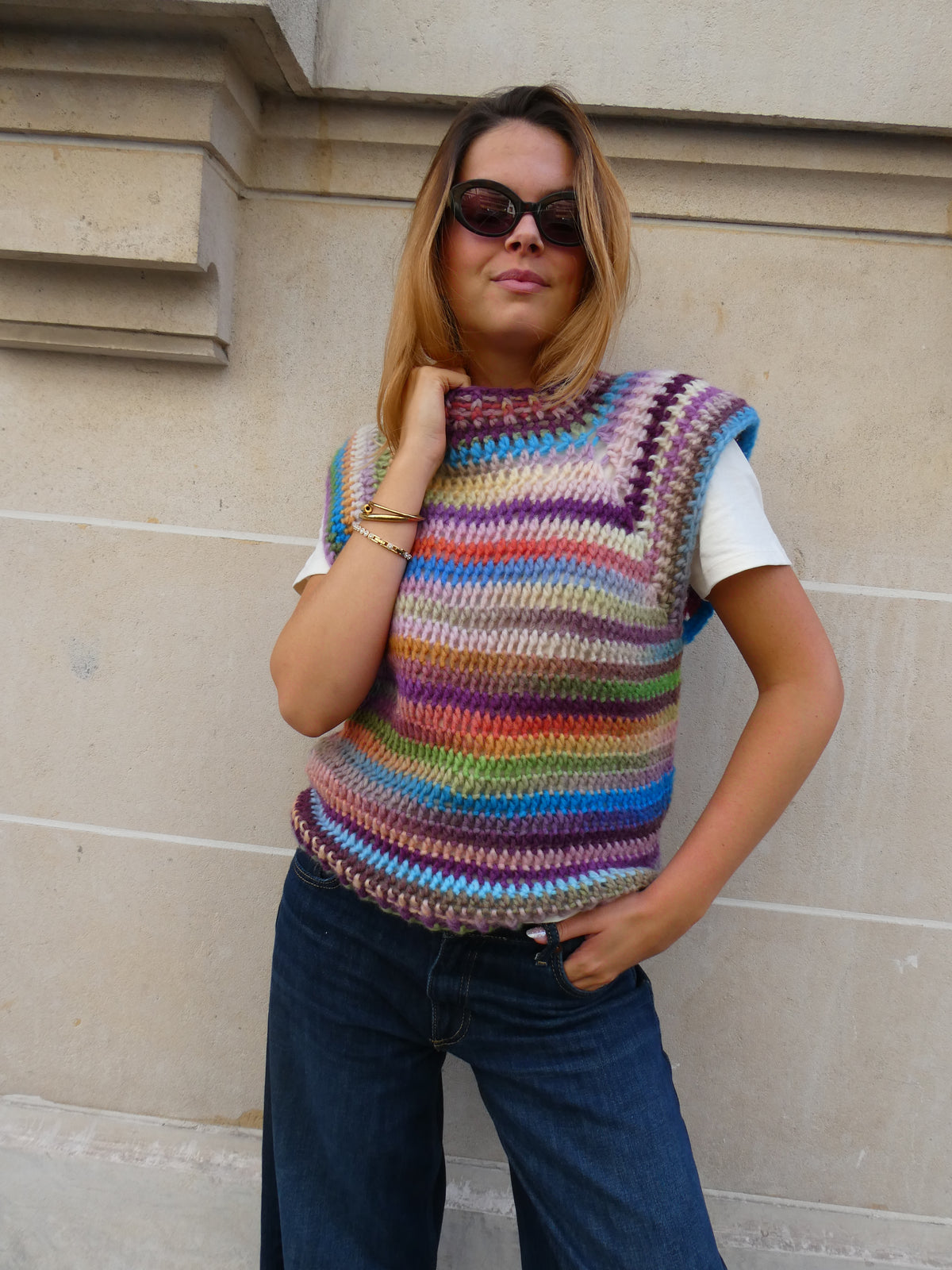 Giuletta – Pull sans manches au crochet