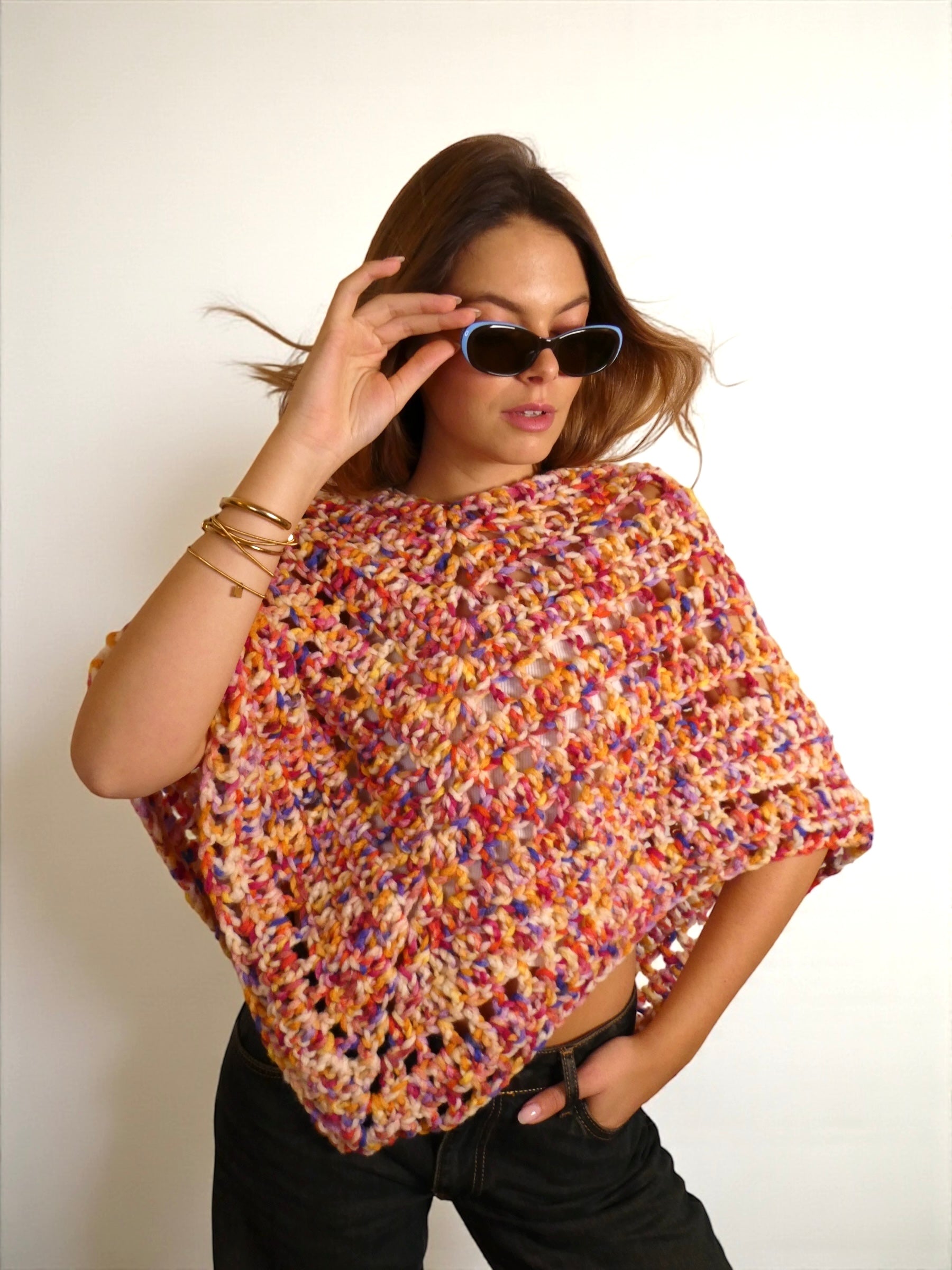 Gypsy Firepop - Poncho au crochet
