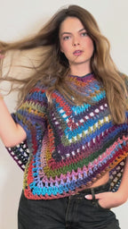 Gypsy Aurora - Poncho au crochet