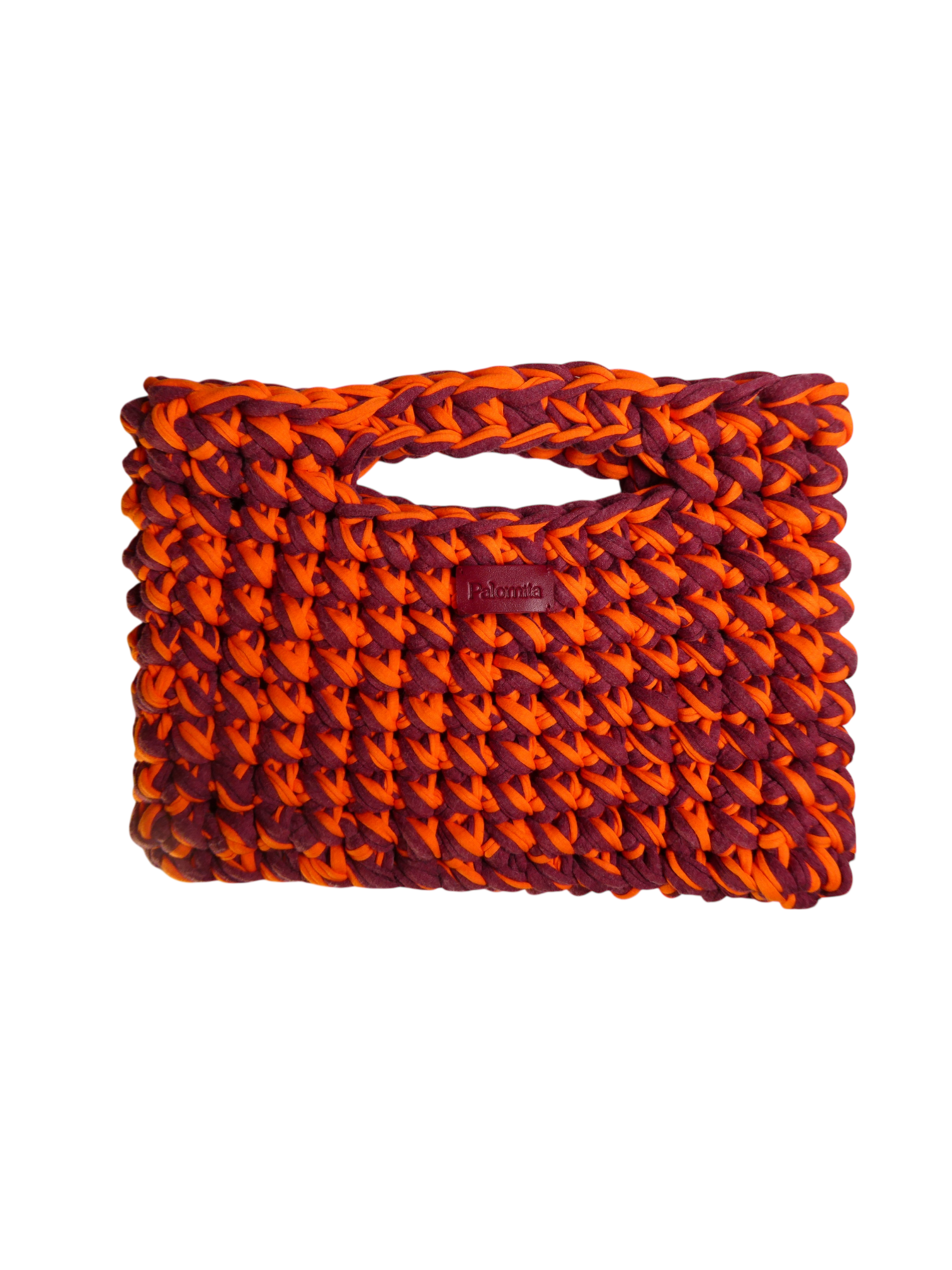 Sac crochet fait main en tissu recyclé